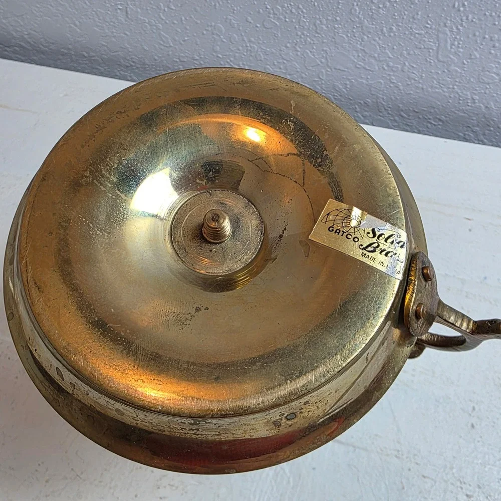 Vintage Brass‎ Chamberstick Candle Holder with Etched Glass Hurricane Chimney